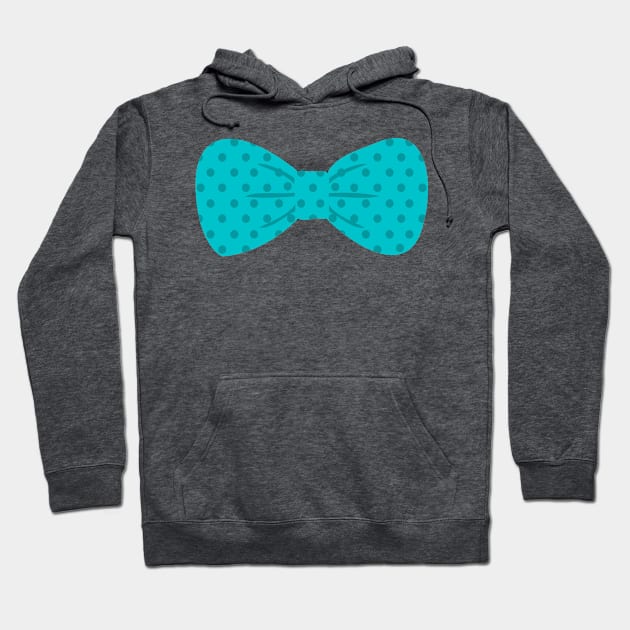 teal polkadot bowtie Hoodie by Kristalclick 